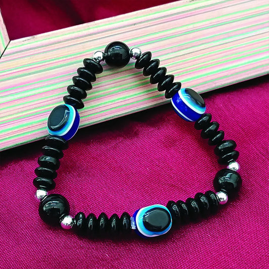 Evi lEye Black Beads Bracelet